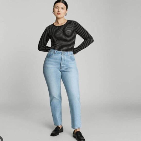 NWT Everlane Curvy 90s Cheeky Straight Jeans Light Wash size 26 high rise - Picture 1 of 6